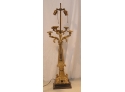 Antique Brass Tall Candelabra Table Lamp