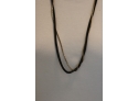 Black And Gold Dual Strand Necklace