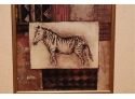 Vintage Savana Zebra Framed Picture Wall Art