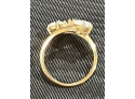 14k Gold And Opal Ring Missing One Stone