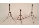 Lot Of 3 Pic Light Stands. These Are Small Size 14 When Folded And 50 When Fully Extended
