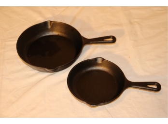 Pair Of Cast Iron Frying Pans