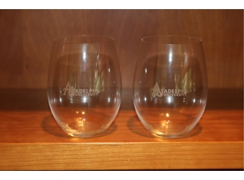 Pair Of Adelphi Stemless Wine Glasses