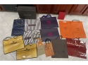 Designer Shopping Bag Lot: Louis Vuitton Hermes, Fendi, Henri Bendel Tory Burch, Salvatore Feragamo Gucci Box