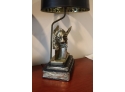 Vintage Pair Of Brass Winged Lion Lamp Book