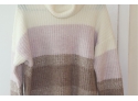 Splendid Collection Striped Big Turtle Neck Collar Sweater Size S