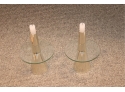 Selangor Pewter Candle Sticks Glass