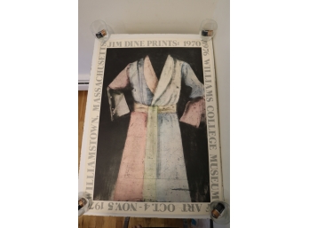 Jim Dine Poster-print Lithograph Robe 1976 Willams College Museum Hand Signed