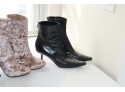 3 Pairs Shoe Boots Leather Heels Jimmy Choo, Nasty Girl,  Fiorentini And Baker