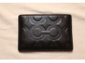 Coach Black Leather Credit Card Wallet