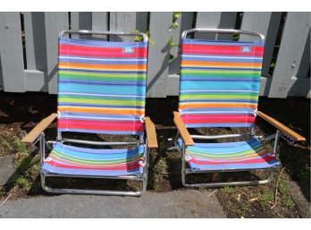 Pair Of ALOHA Folding Beach Chairs