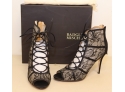 Badgley Mischka Black Lace High Heels