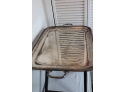 Banana Republic Silverplate Tray And Folding Wooden Serving Stand