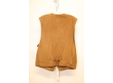 New With Tags Saks Fifth Ave Brown Suede Vest