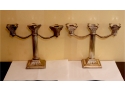 Pair Of 3 Candle Candelabras