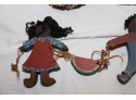 Vintage  Black Americana Wood Cutout  And Rag Doll