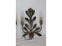 Vintage/ Antique 2 Light Floral Candelabra Wall Sconces