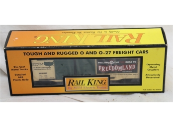 Vintage NIB Rail King Fredomland 40' Double Door Box Car # 30-74130 0-scale