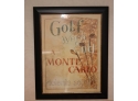 Vintage Framed Poster  Golf Weekend A Monte Carlo Delente Soleil