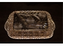 Vintage Floral Glass Tray