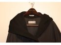 MaxMara Long Black Hooded Coat Jacket Size 8   (Maxmara12)