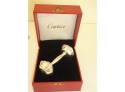 CARTIER STERLING SILVER BABY RATTLE With BOX