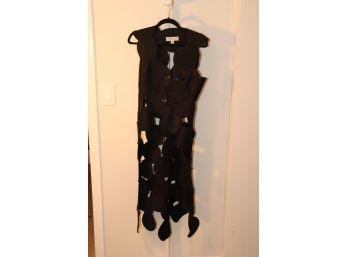 Sohung Designs Hand Made Black Cut Out Jacket