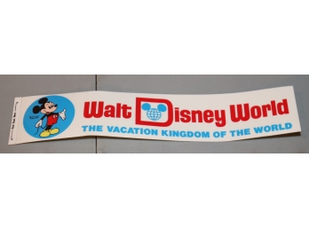 Vintage Walt Disney  World Bumper Sticker