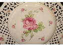 Vintage Shumann Arzberg Rose 10 1/2' Pierced Floral Plate & Serving Bowl Germany