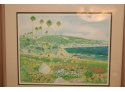 Framed Dick Sussman Signed  'Cliff Drive Garden' Laguna Painting