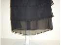Betsy Johnson Black Shear Layered Ruffle Silk Dress Sz. 4