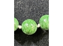 Jade Bead Necklace With 14k White Gold Clasp
