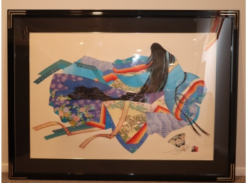 Framed 'Twelve Kimonos' Signed & Numbered PC686 By Hisashi Otsuka '90 Japan