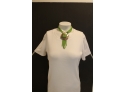 Green Beaded Necklace With Shell