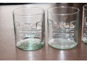 Set Of 3 Art Glass Whiskey Glasses