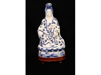 Intage Blue And White Japanese Figure