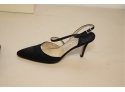 Anne Klein Black Silk Heels Size 9 N Narrow