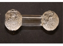 4 Assorted  Antique/ Vintage Crystal Glass Knife Rests