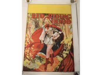 Original Vintage British Little Red Riding Hood Poster Theatre Taylors Wombwell