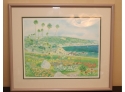 Framed Dick Sussman Signed  'Cliff Drive Garden' Laguna Painting