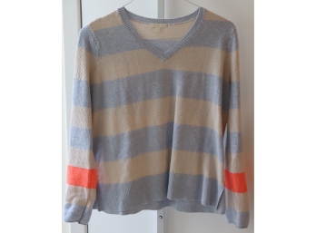 Lisa Todd Striped V-Neck Sweater Size S