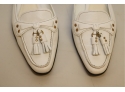 Prada White Kitten Heel Slides Mules Size 39