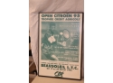 Vintage Framed Open Citroen 95 French Tenis Poster