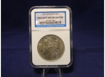 1921 Morgan Silver Dollar Brillant Uncriculated NGC