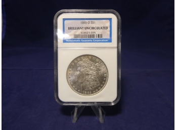 1885 O New Orleans Morgan Silver Dollar Brilliant Uncriculated NGC