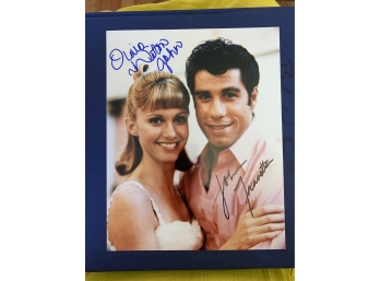Signed 8 X 10 Glossy Photo Of Danny And Sandy From Grease - Olivia Newton John And John Travolta