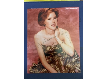 Signed 8 X 10 Glossy Photo Of Molly Ringwald - Breakfast Club, Sixteen Candles, Pretty In Pink