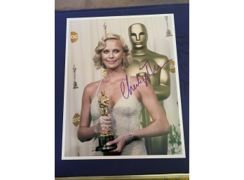 Signed 8 X 10 Glossy Photo Of Charlize Theron - Young Adult, Mad Max: Fury Road, And Tully With COA