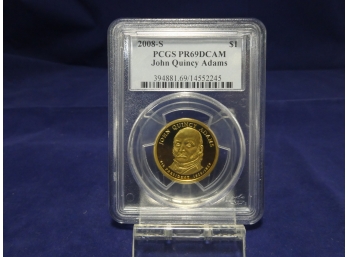 2008 S San Francisco Proof John Quincy Adams Presidential Dollar PR 69 DCAM PCGS