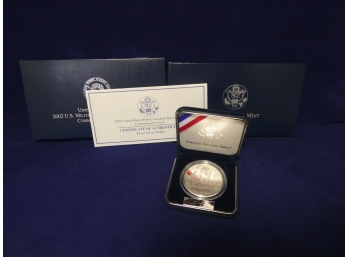 2002 West Point Military Academy Commemorative Proof Silver Dollar US Mint